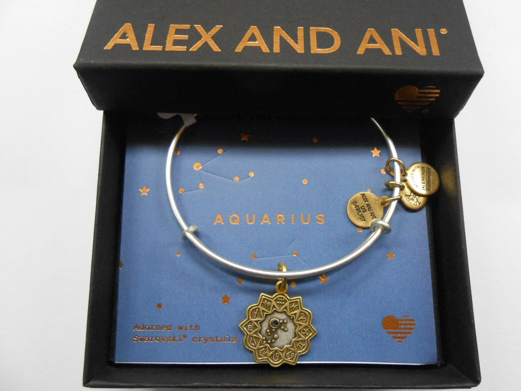 Alex and Ani Aquarius Two Tone Bangle Bracelet NWTBC