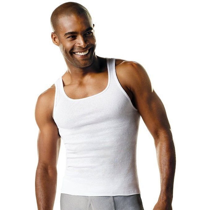 Hanes Classics Mens A-Shirts 5 or 7pk Tank Wife Beater White/Assorted -Size S-XL