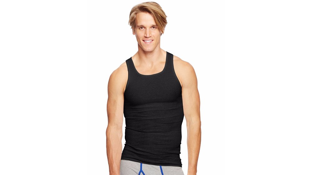 Hanes Mens 8-Pack A-Shirts Tank Tops Slightly Imperfect
