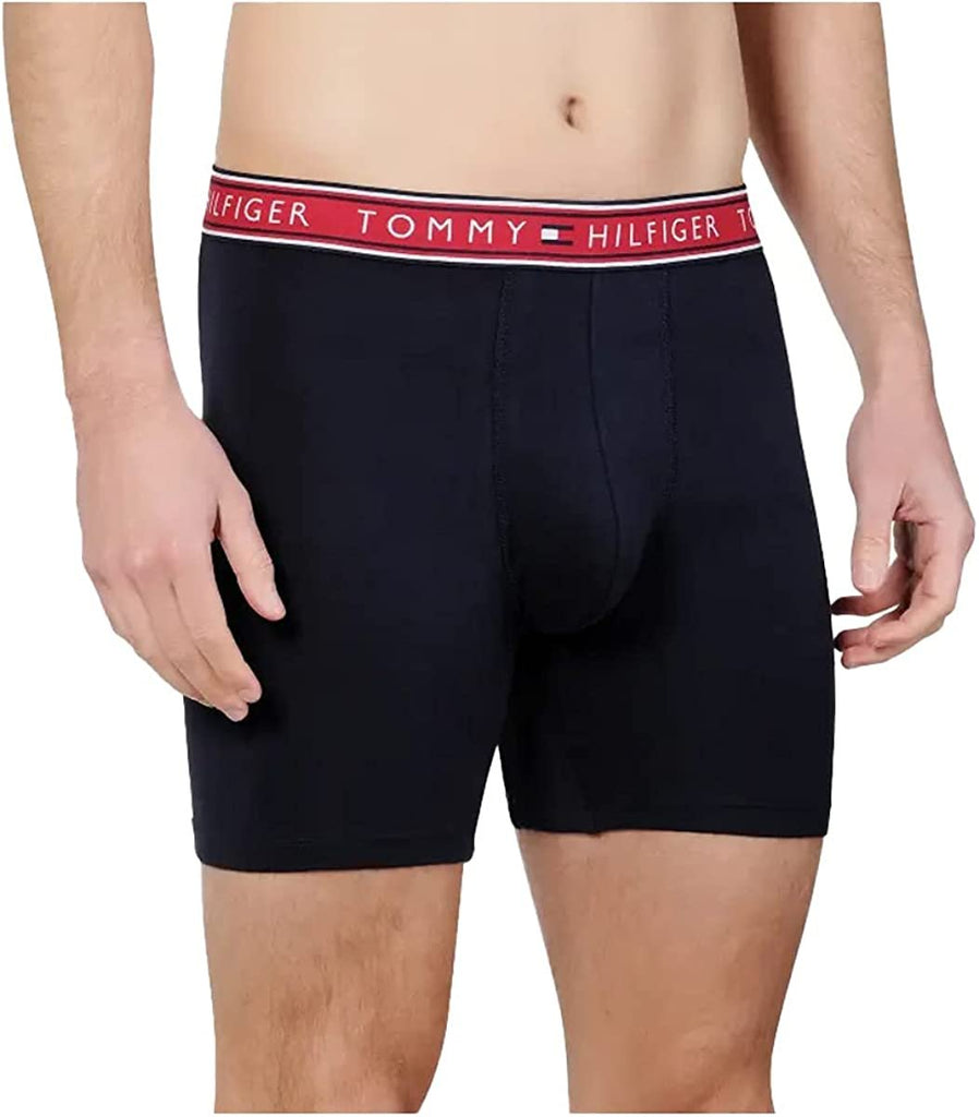 Tommy Hilfiger Men's Cotton Stretch Boxer Brief Multipack, Evening Blue, XX-Large