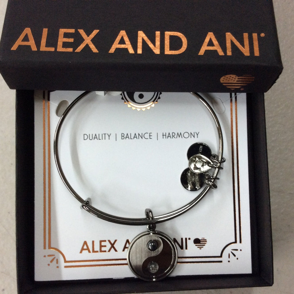 Alex and Ani Women's Two-Tone Yin Yang Bangle Bracelet