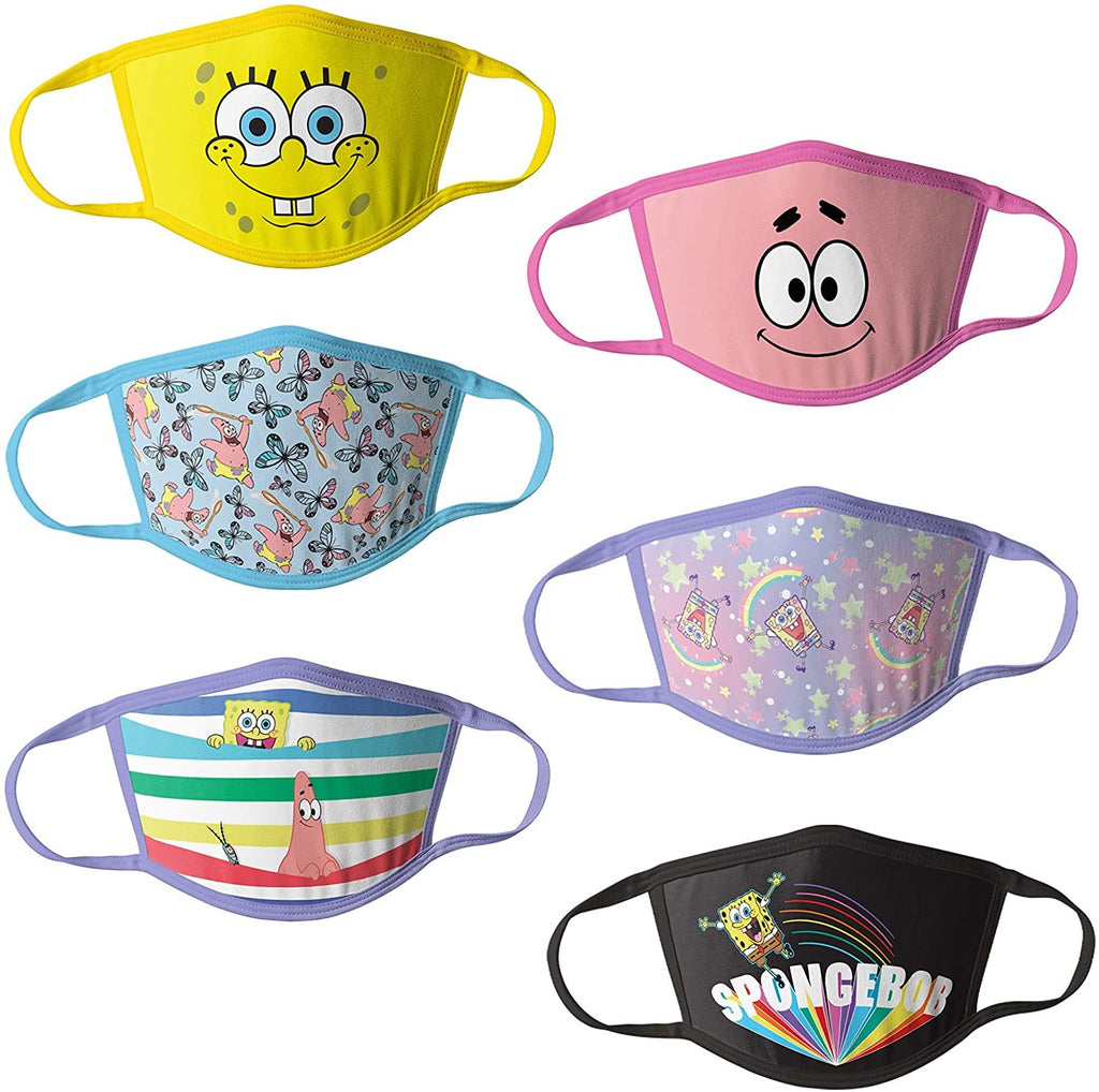 Nickelodeon Kids' Spongebob Reusable Mask Multipack, SpongeBobG, OSFA