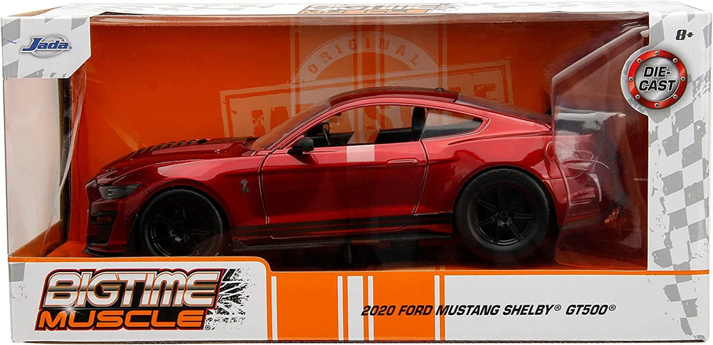 Big Time Muscle 1:24 2020 Ford Mustang Shelby GT 500 Die-cast Car Candy Red, Toys for Kids and Adults