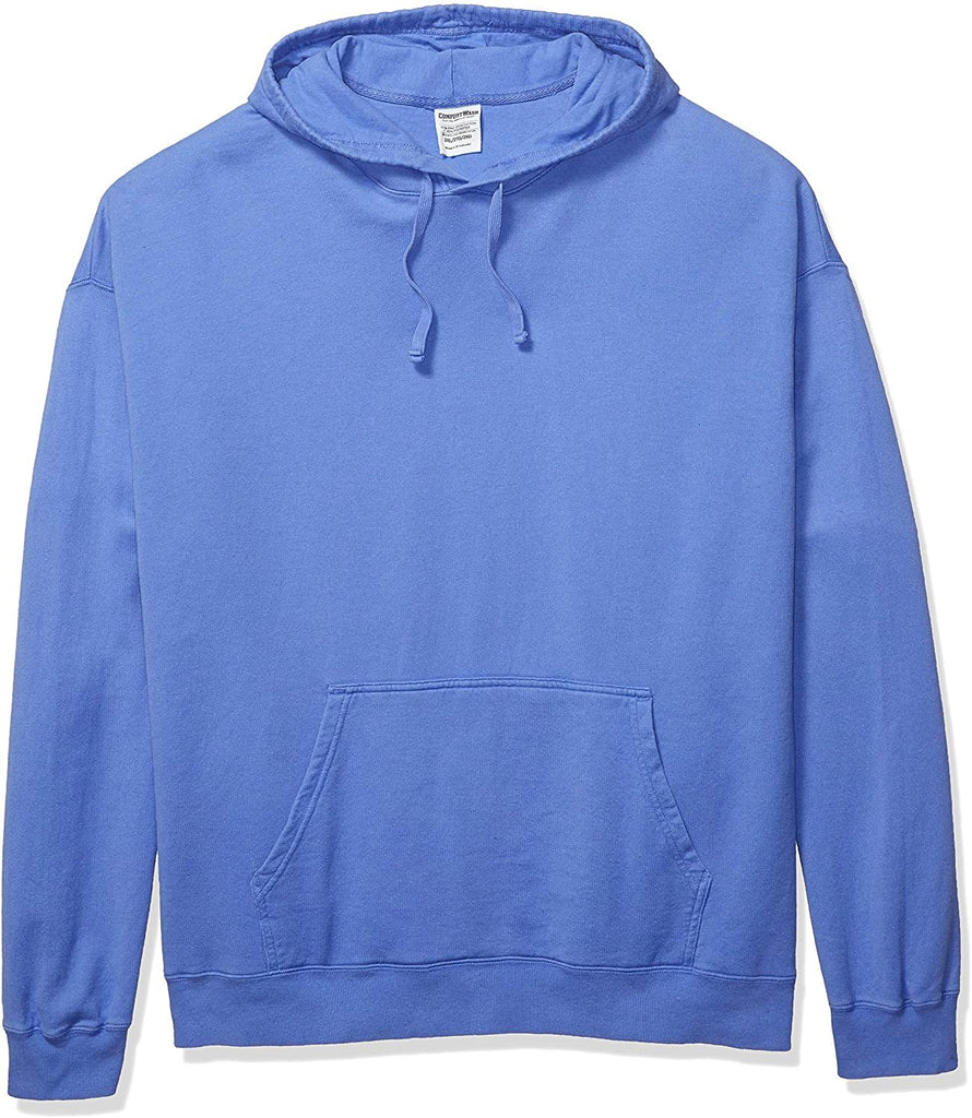 Hanes Men's Comfortwash Garment Dyed Hoodie Sweatshirt, deep Forte Blue, Small