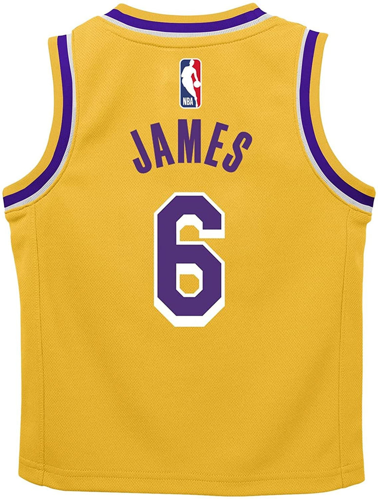 Lebron James Los Angeles Lakers NBA Boys Toddler 2-4 Yellow Icon Edition Player Jersey