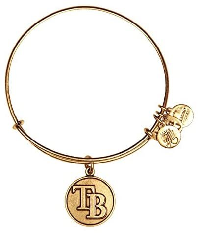 Alex and Ani Tampa Bay Rays Cap Logo Charm Bangle Rafaelian Gold, AS12TBR01RG