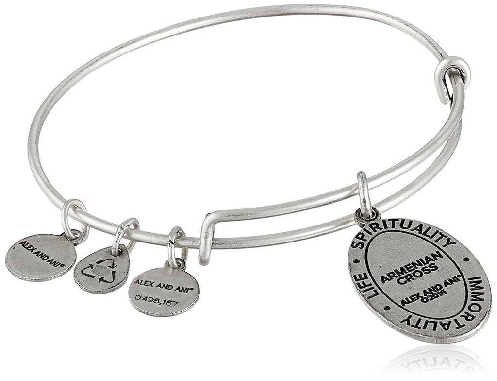 Alex and Ani Armenian Cross III Expandable Rafaelian Bangle Bracelet