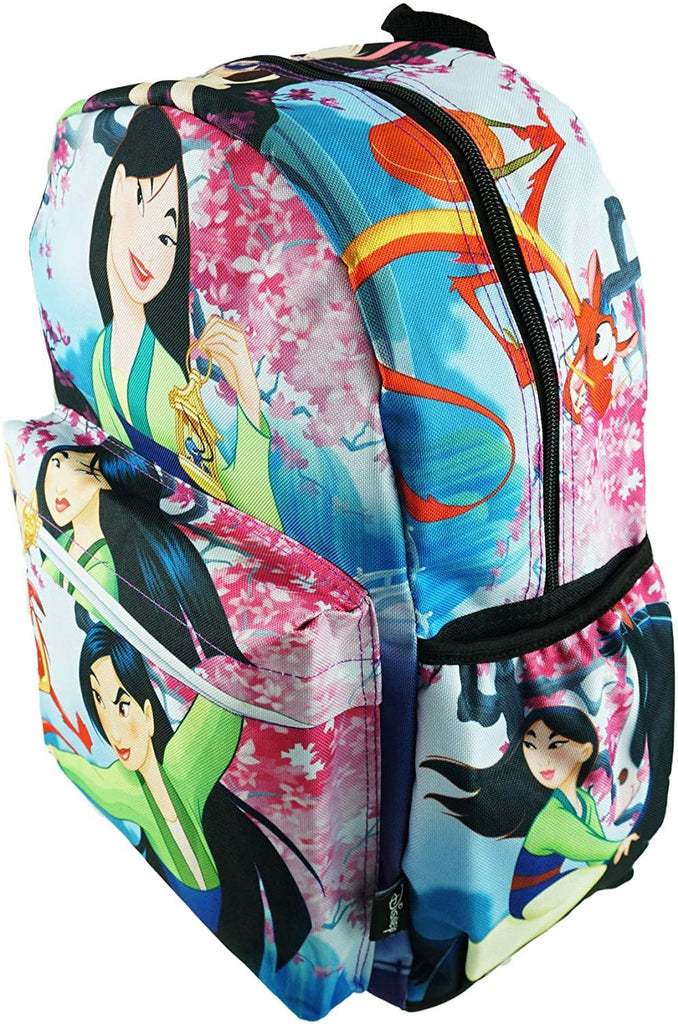 Disney Princess Mulan Deluxe Oversize Print Large 16" Backpack with Laptop Compartment - A19733