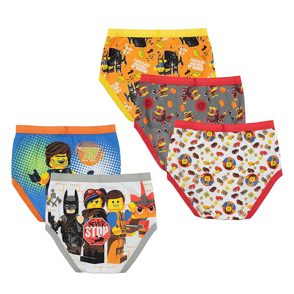 LEGO Boys Movie 2 5-Pack Breifs Or Boxer Briefs