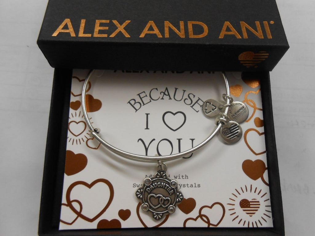 Alex and Ani Womens Because I Love You Daughter III Bangle