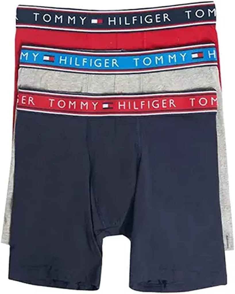 Tommy Hilfiger Men's Cotton Stretch Boxer Brief Multipack, Evening Blue, XX-Large