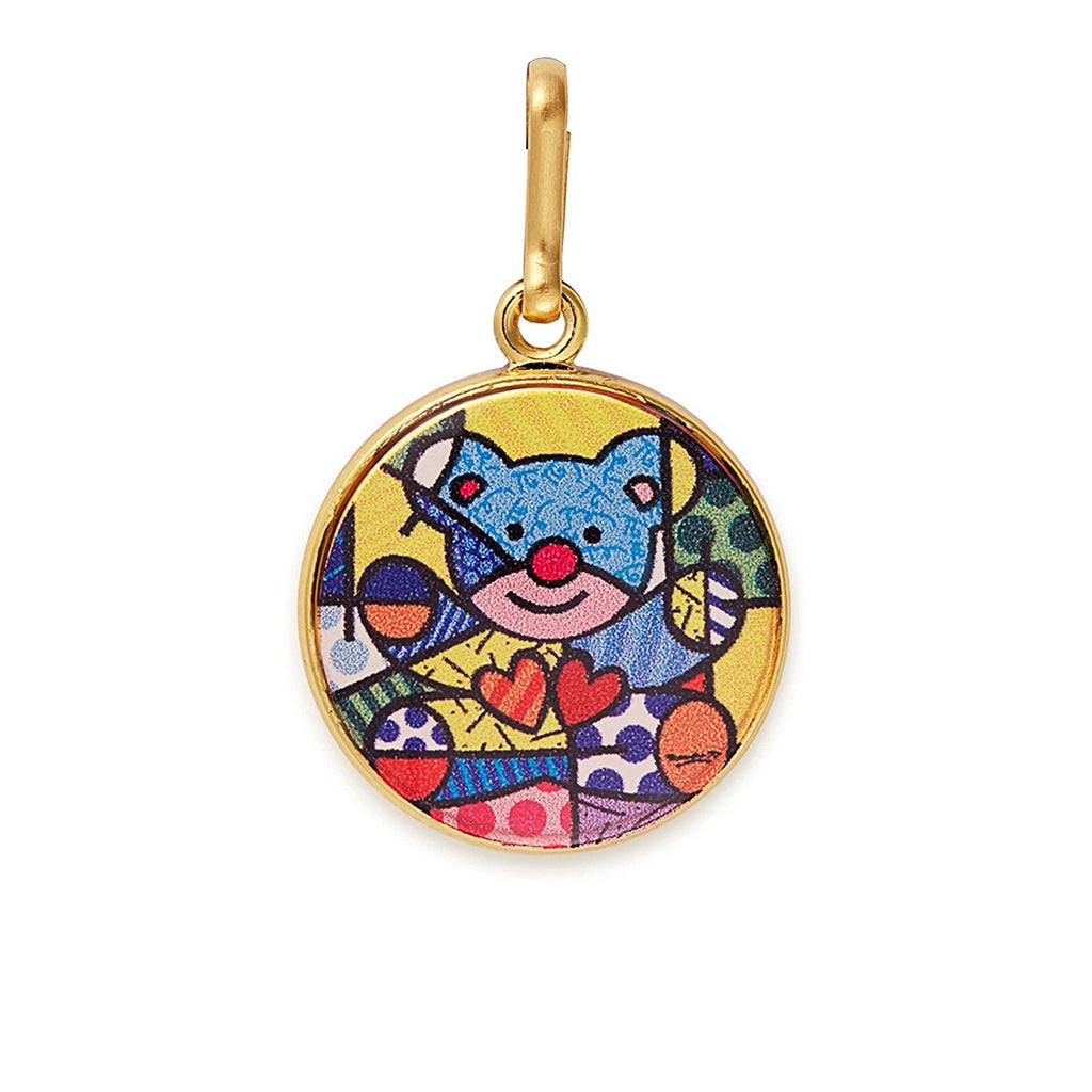 Alex and Ani Art Infusion Necklace Charm | Romero Britto (Silver-Peace Sign)