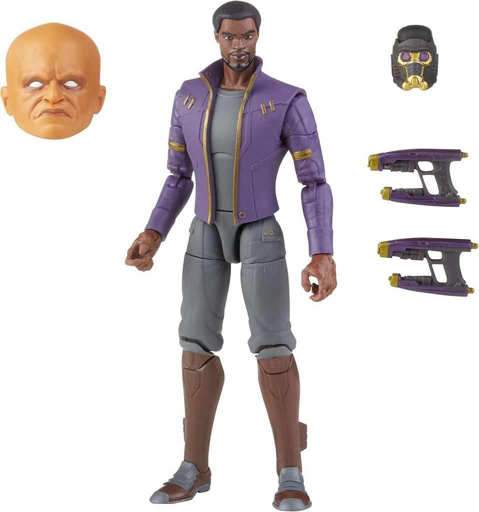 Marvel Legends Series 6-inch Scale Action Figure Toy T'Challa Star-Lord, Premium Design, 1 Figure, 3 Accessories, and Build-A-Figure Part