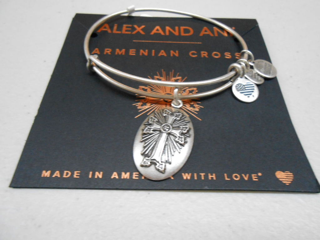 Alex and Ani Armenian Cross III Expandable Rafaelian Bangle Bracelet