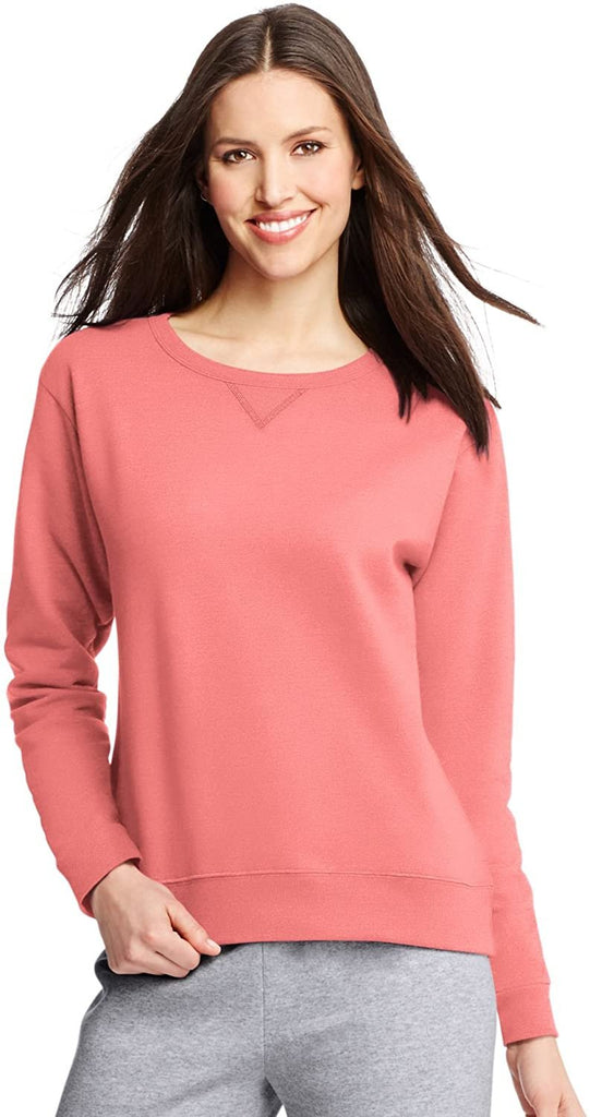 Hanes Women's V-Notch Pullover Fleece Sweatshirt