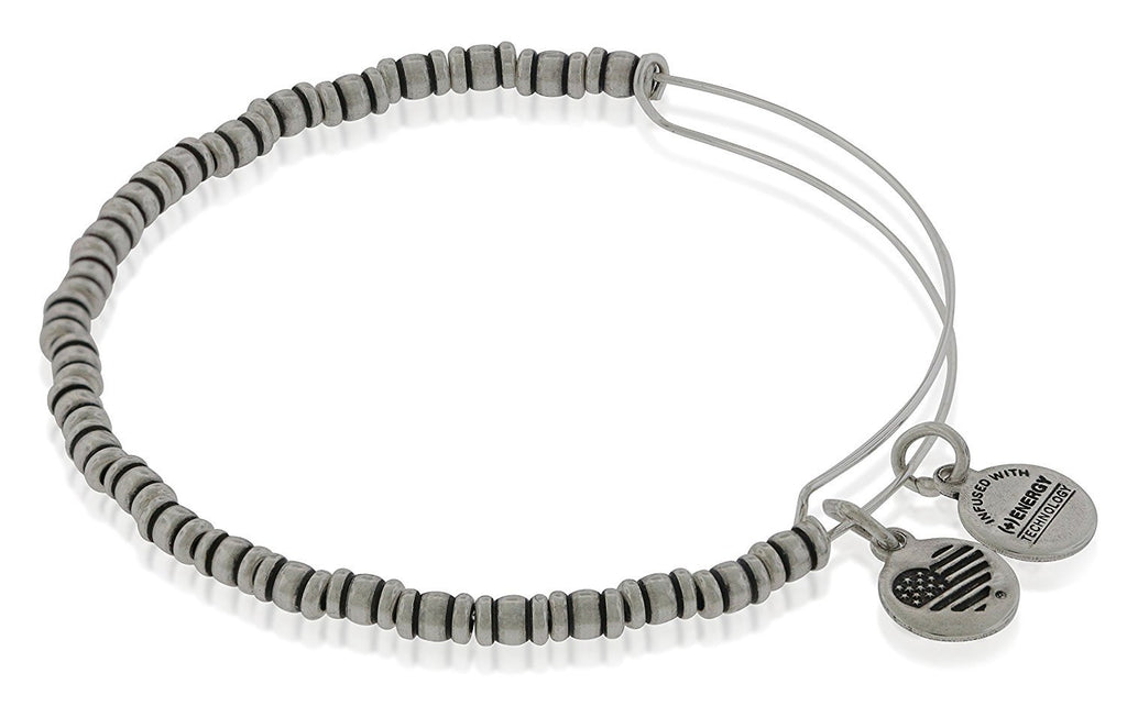 Alex and Ani Silver Rocker Beaded Bangle - A17EBROCRS