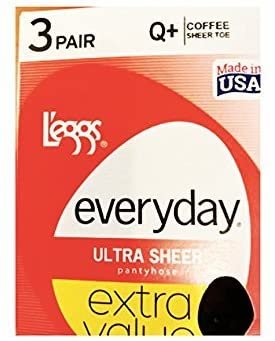 Legg’s Control Top Support Panty Hose 3 Pair Pack COFFEE