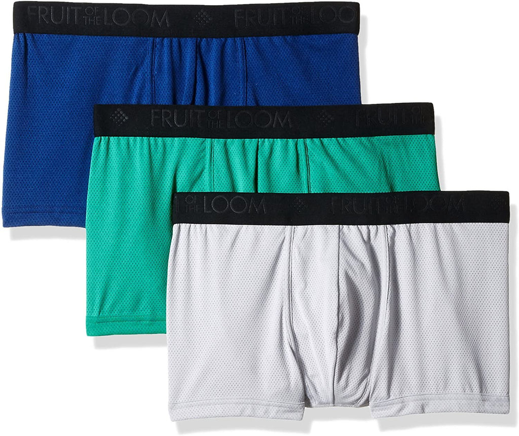 Fruit of the Loom Men's 3pk Breathable Lightweight Micro-mesh Short Leg Boxer Brief