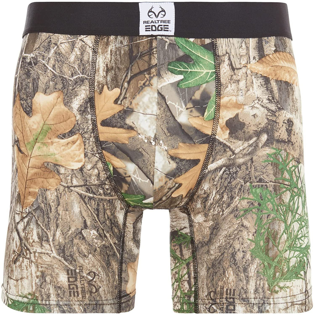 Realtree Boys' Boxer Briefs 6-Pack Performance Dri Fusion Tech Compression No Fly Underwear