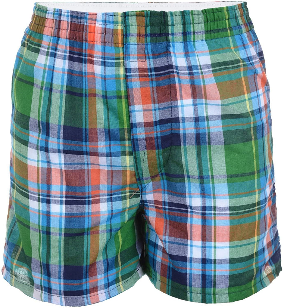 Fruit of the Loom Boys' Woven Boxer, Exposed and Covered Waistband (Pack of 5)