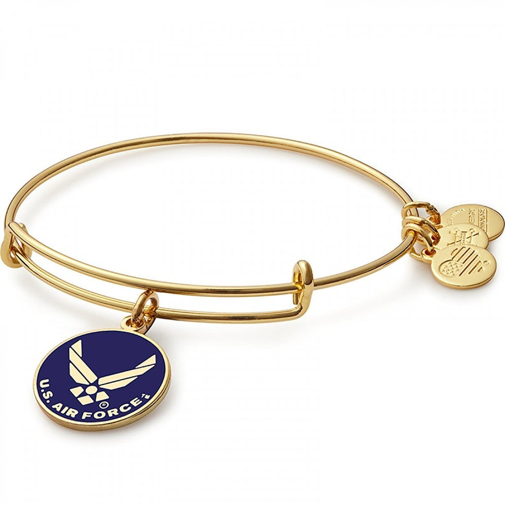 Alex and Ani Armed Forces US Air Force Expandable Wire Bangle Charm Bracelet