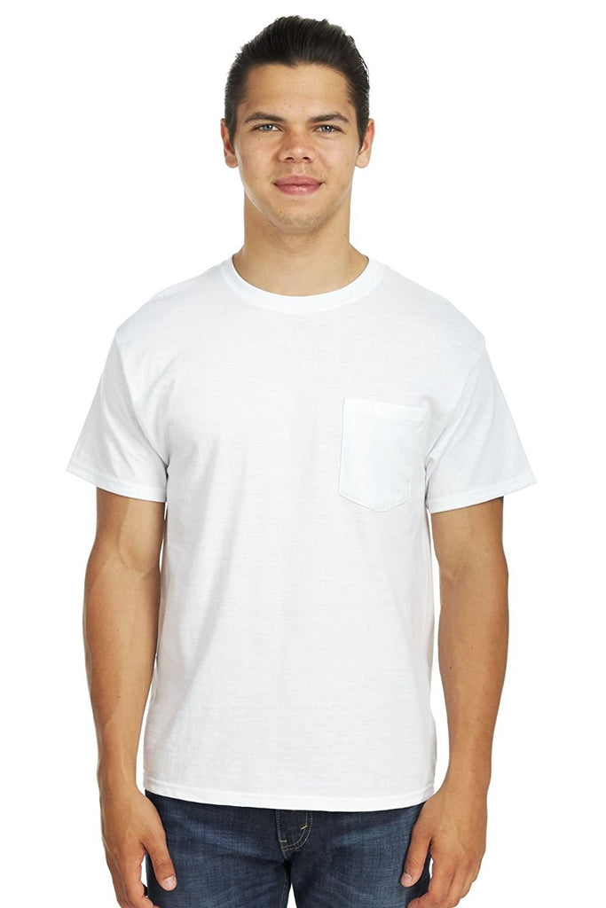 Hanes Men's Pocket T-shirts 3-PACK 50/50 ComfortBlend EcoSmart Pocket Tee