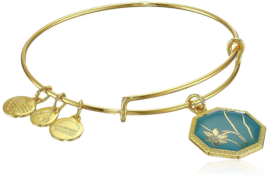 Alex and Ani Truth and Honor Narcissus Expandable Wire Bangle Bracelet