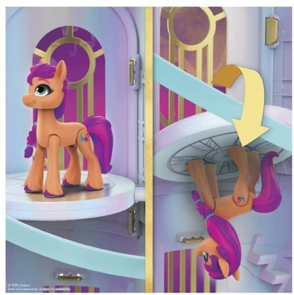 My Little Pony: A New Generation Movie Royal Racing Ziplines - 22-Inch Castle Playset Toy with 2 Moving Ziplines, Princess Pipp Petals Figure