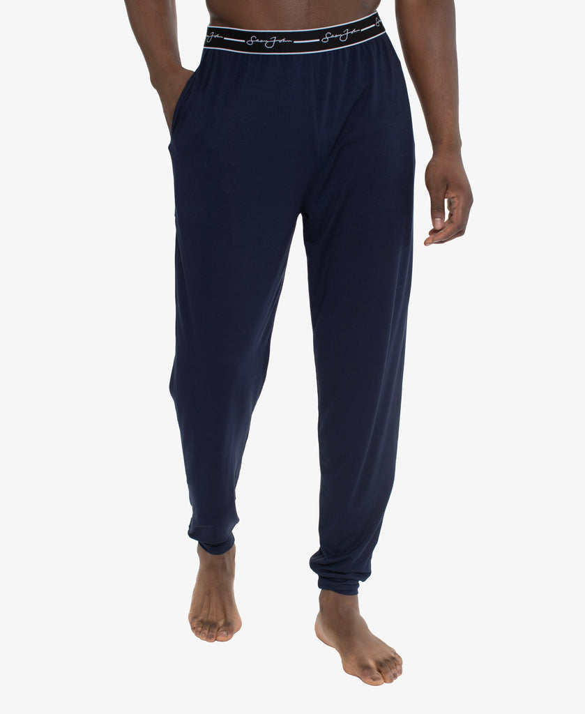 Sean John Mens Lounge Pants - Pockets Jersey Spandex/Polyester Blend Pajamas