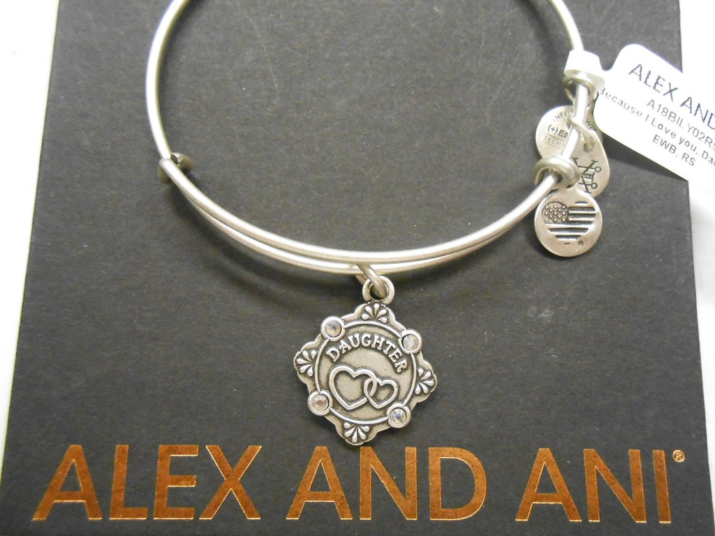 Alex and Ani Womens Because I Love You Daughter III Bangle