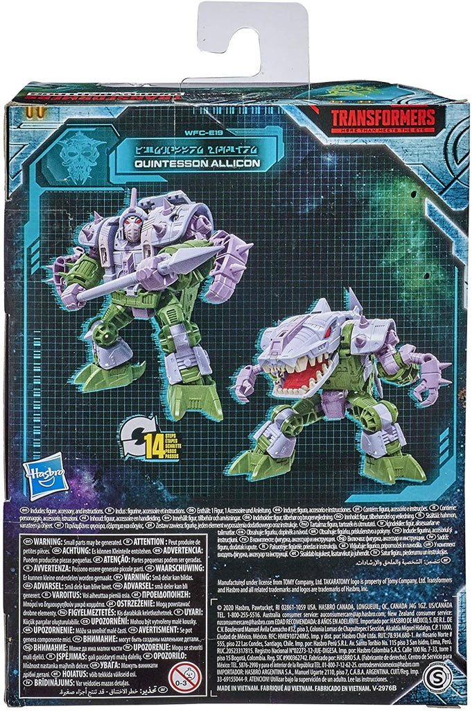 Transformers Toys Generations War for Cybertron: Earthrise Deluxe WFC-E19 Quintesson Allicon Action Figure - Kids Ages 8 and Up, 5.5-inch