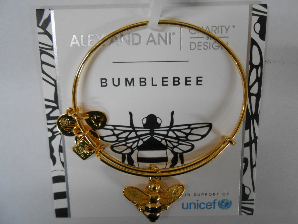 Alex and Ani Charity By Design Bumble Bee Expandable Rafaelian Gold-Tone Tone Bangle Bracelet