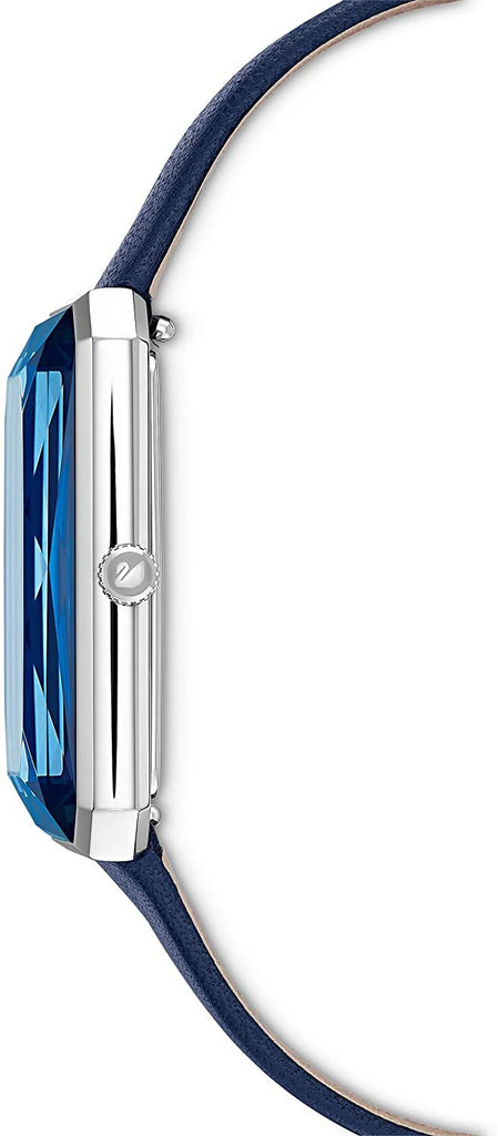 Swarovski Uptown Watch 5547713 Blue Leather Stainless Steel