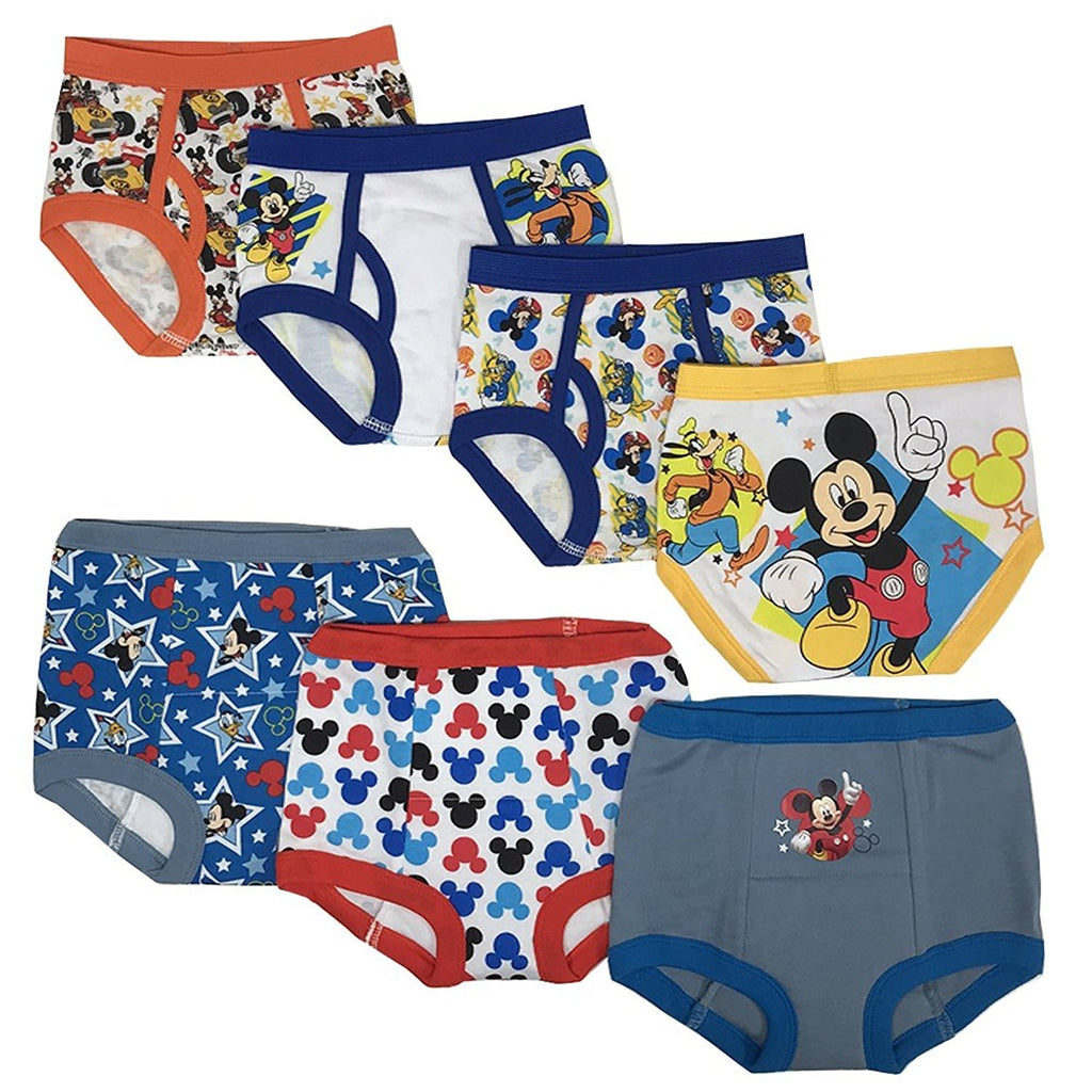 Disney Boys' Toddler Mickey 3pk Training Pants & 4pk Briefs