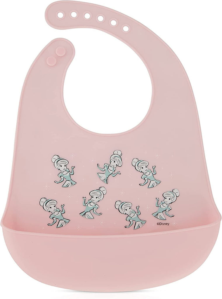 Disney 2-Pack Unisex Baby & Toddler Silicone Bibs with Food Catcher, Soft Waterproof Feeding Accessories