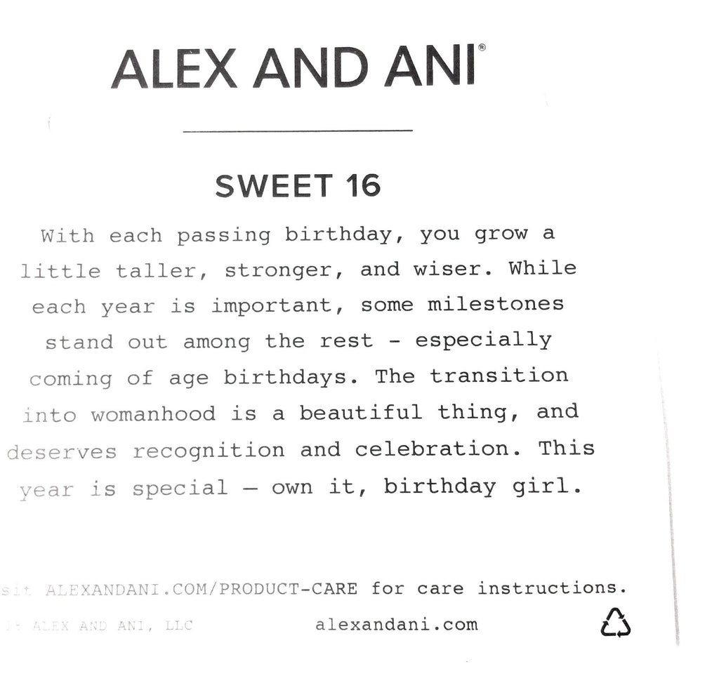Alex and Ani Womens Sweet 16 EWB Bangle Bracelet, Shiny Silver, Expandable