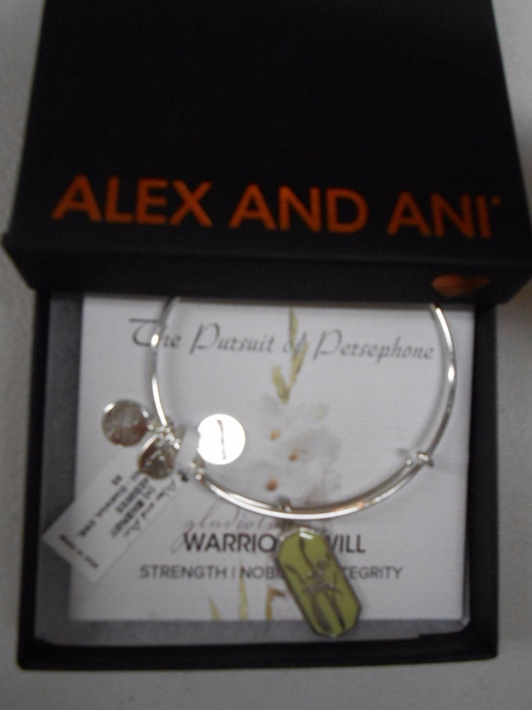 Alex and Ani Warrior's Will Gladiolus Expandable Wire Bangle Bracelet