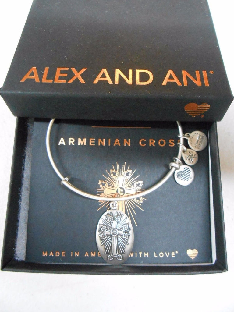 Alex and Ani Armenian Cross III Expandable Rafaelian Bangle Bracelet