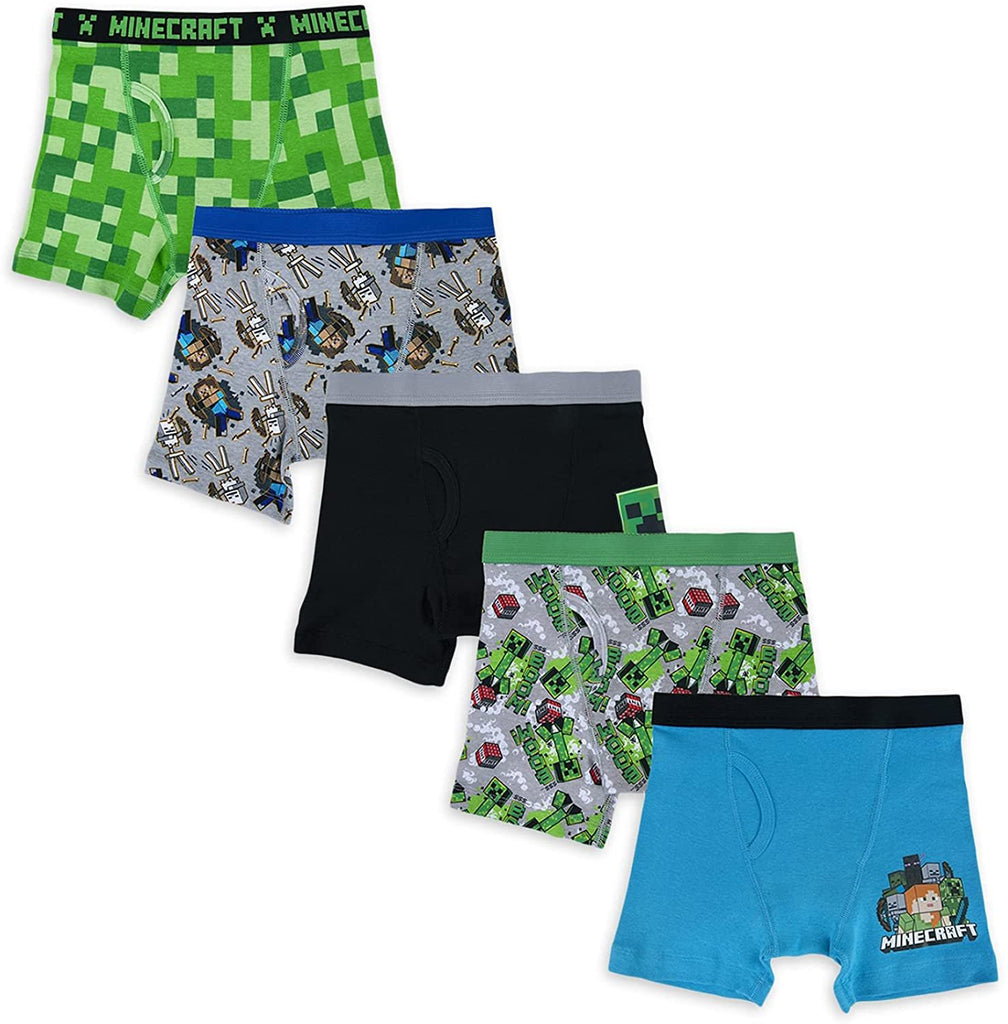 Minecraft Boys 5 Pack Boxer Briefs