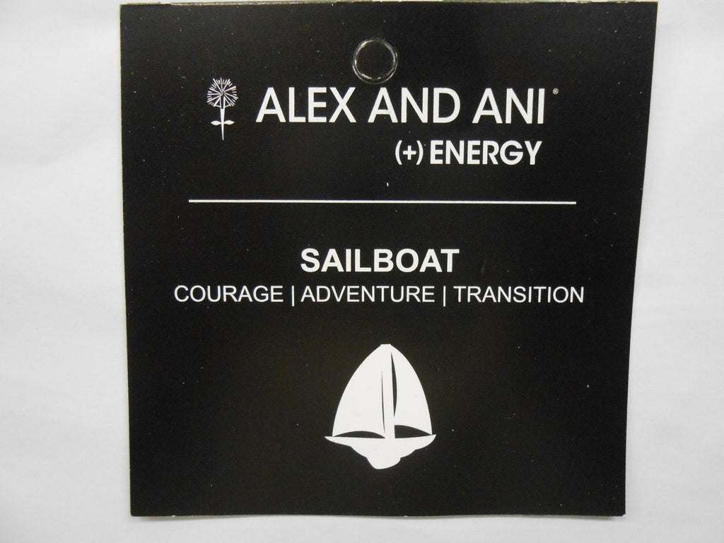 Alex and Ani "Bangle Bar" Sailboat Expandable Wire Bangle Bracelet, 7.75"