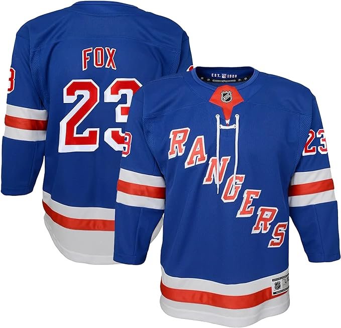 Adam Fox Jersey New York Rangers #23 Blue Premier Size Juvenile (4-7)