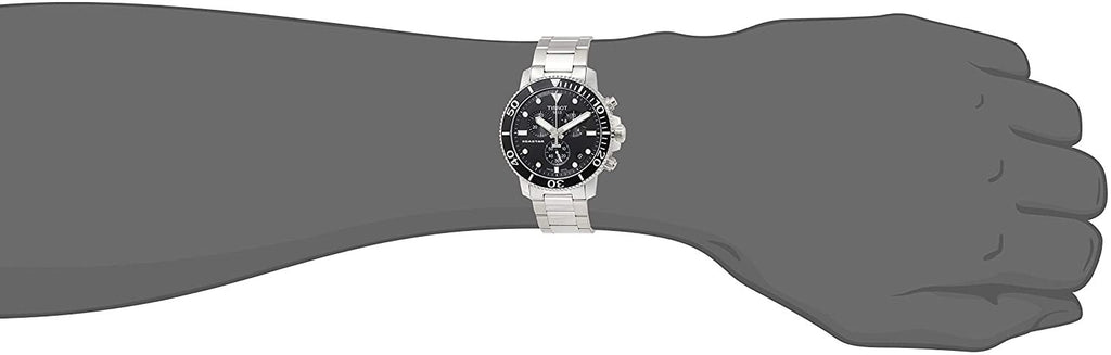 Tissot Men's Seastar 660/1000 Swiss Quartz Stainless Steel Strap, Grey, 22 Casual Watch (Model: T1204171105100)