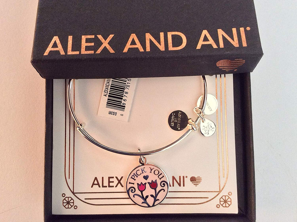 Alex and Ani I Pick You Shiny Silver NWTBC