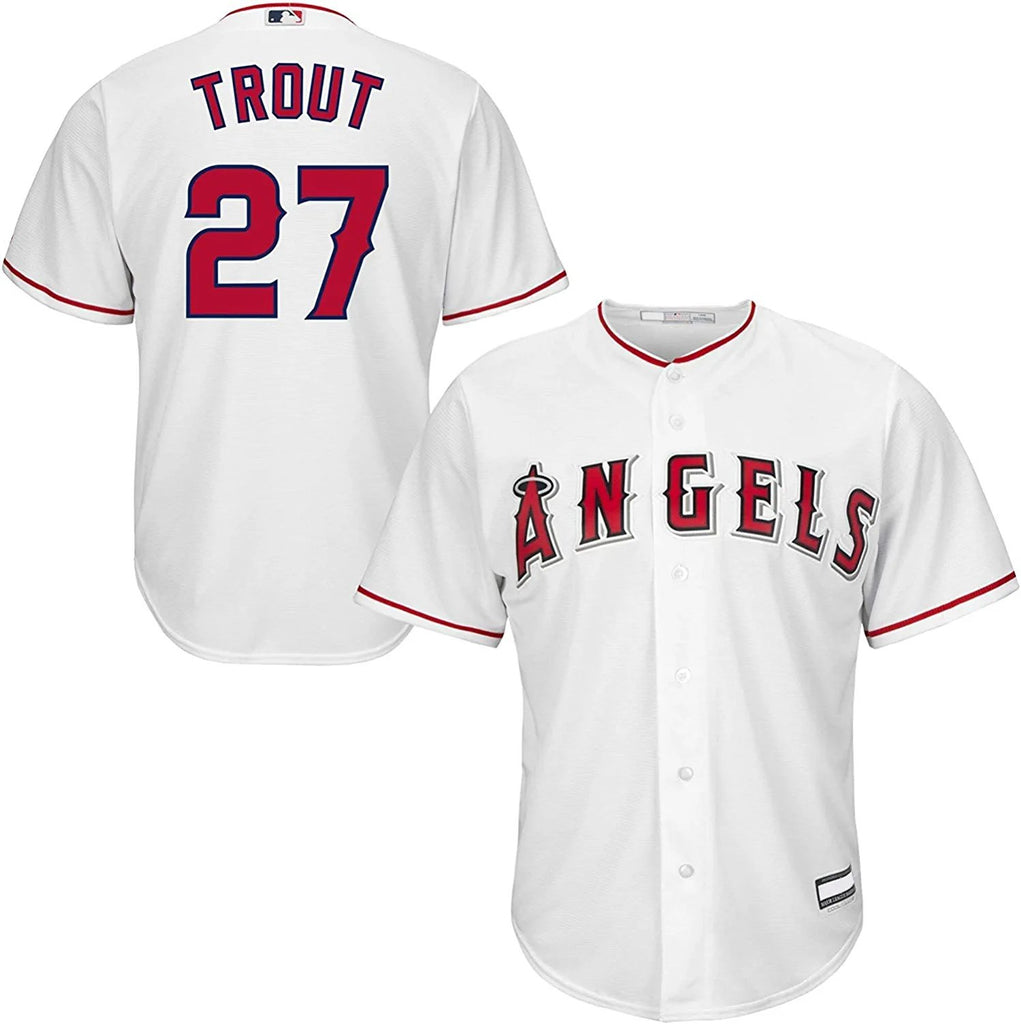 Outerstuff Mike Trout Los Angeles Angels MLB Toddler 2-4 Player Jersey (White Home, Toddler 4T)