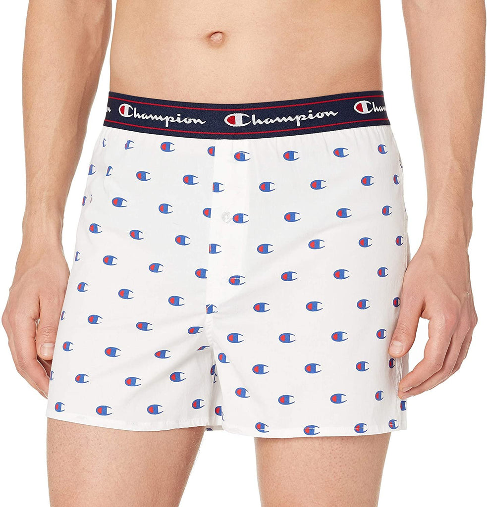 Champion Men's Print Woven Boxer