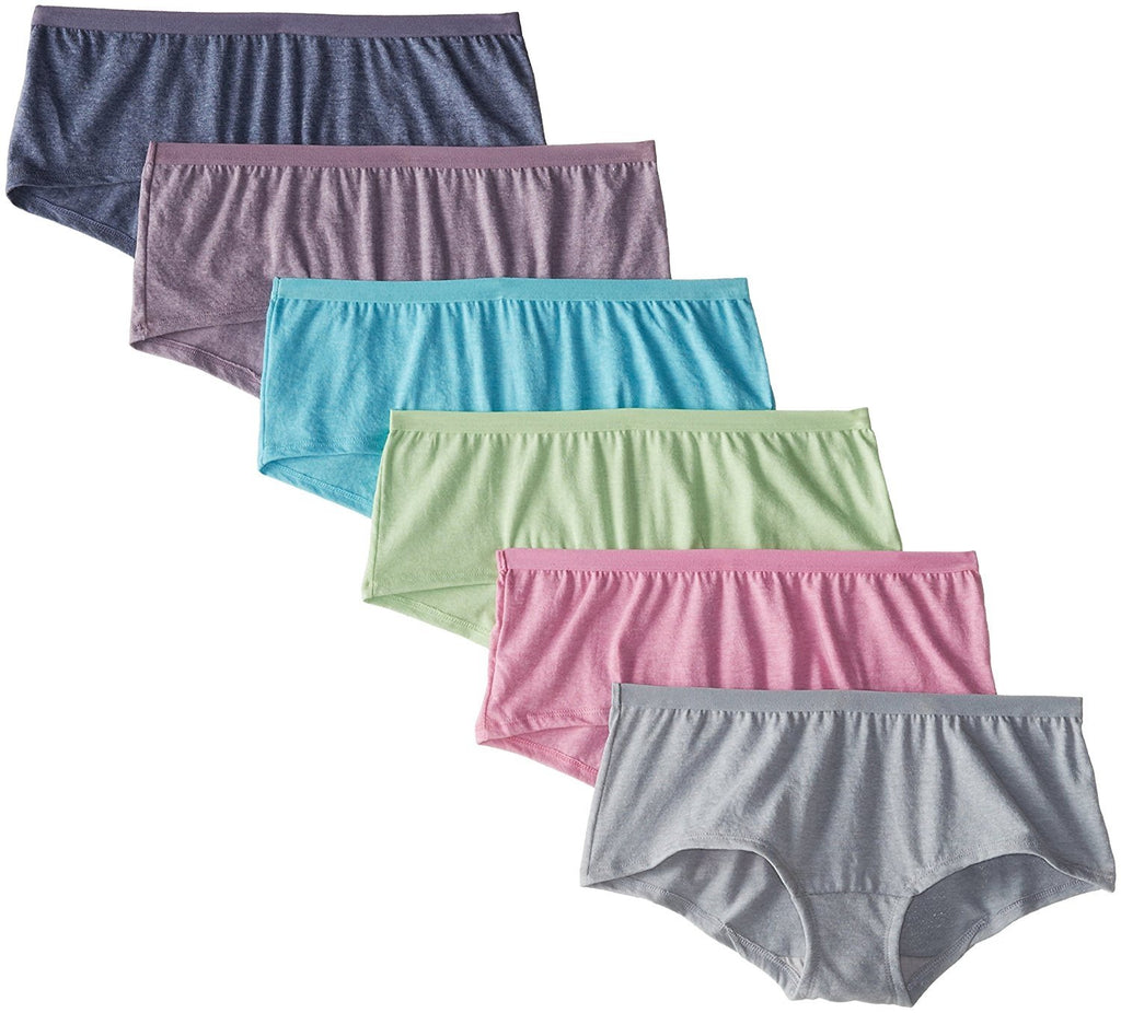 Fruit of the Loom Women's 6 Pack Beyond Soft Boyshort Panties