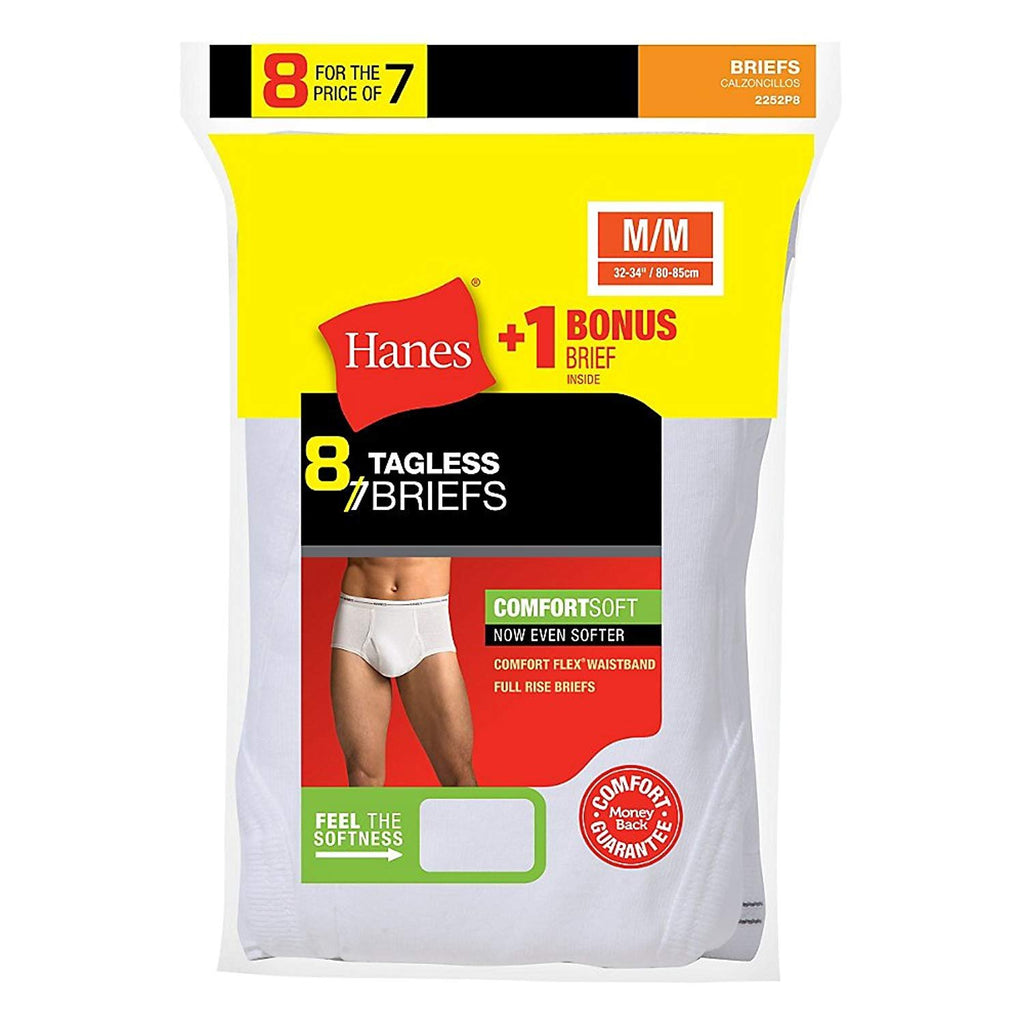 Hanes mens No Ride Up Brief 8-Pack (2252P7/2252X7)