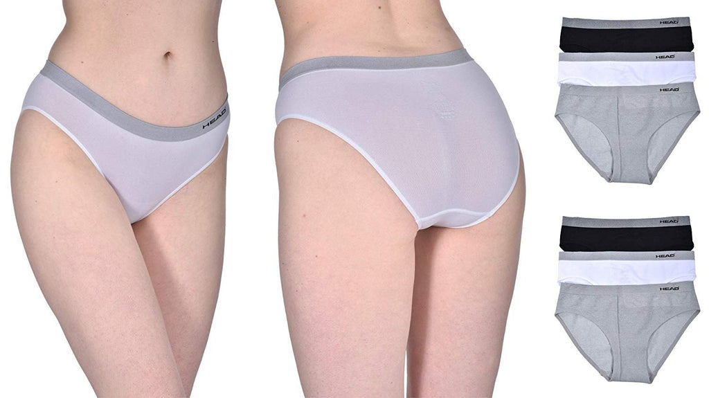 Head Women's 3-Pack Seamless High-Cut Brief Panties