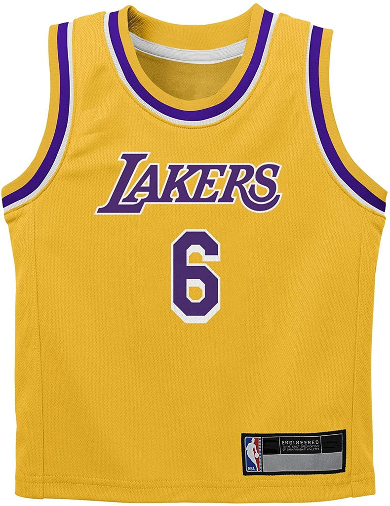 Lebron James Los Angeles Lakers NBA Boys Toddler 2-4 Yellow Icon Edition Player Jersey