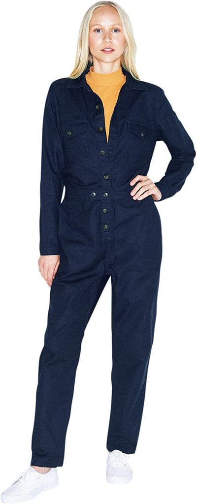 American Apparel Women's Long Sleeve Twill Coverall